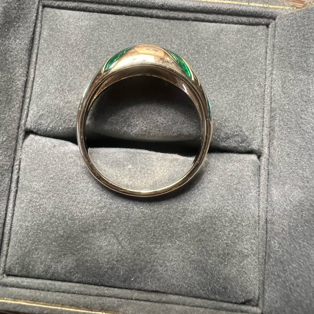 Avon Gold & Green Ring - Picture 2 of 3